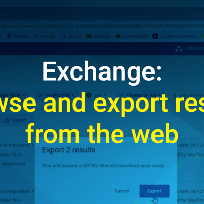 EXFO Exchange - Browse and export results from the web
